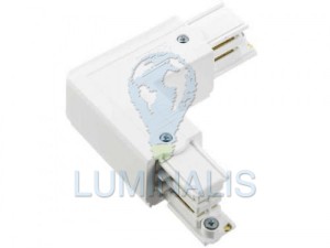 Łącznik kątowy z zasilaniem lewym biały XTS 34-3 L-feed Left White