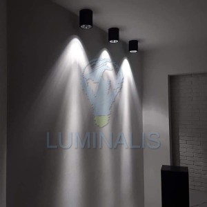 Pillar MINI R 1x50W Czarny GU-10 sufit bez źróła światła