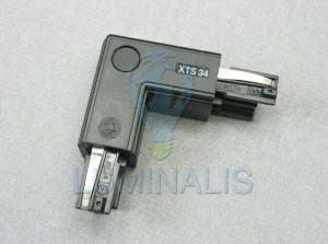 Łącznik kątowy z zasilaniem lewym czarny  XTS 34-2 L-feed Left Black