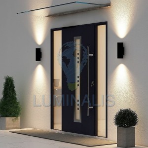 Oprawa elewacyjna Pillar N C 2x75W Czarny bez źródła światła