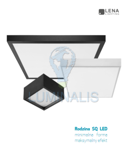 SQ 300 LED PLUS LENS 840 24W 2300lm OPAL IP54 II kl. 300mm RAL9005L  