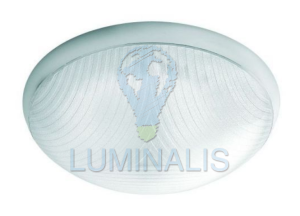 CAMEA RCR E27 max. 75W 300mm BIAŁA KLOSZ PRZEŹROCZYSTY PRISMATIC  IP44 
