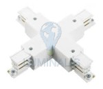 Poczwórny krzyżowy łącznik  biały XTS 38-3 X-Connector White
