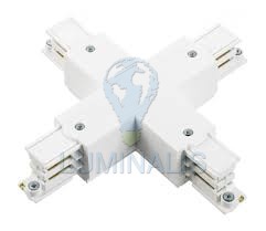 Poczwórny krzyżowy łącznik  biały XTS 38-3 X-Connector White